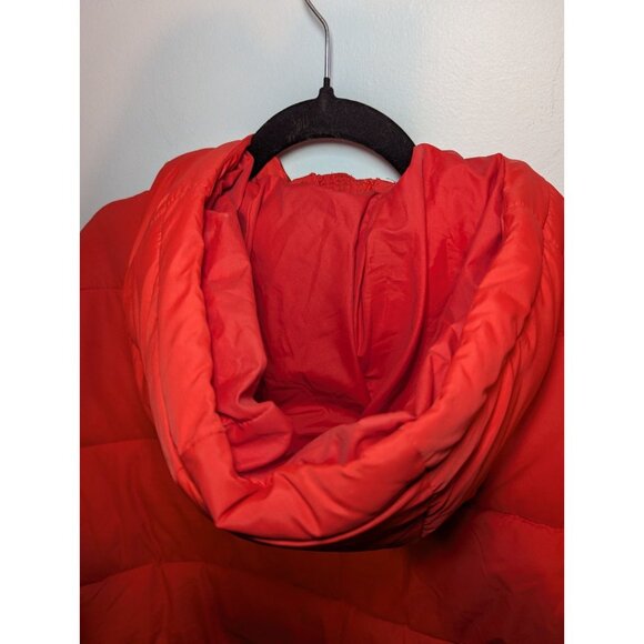 GAP Cold Control Max Red Jacket Womens M Hooded Puffer Water Resistant Coat - Picture 11 of 14